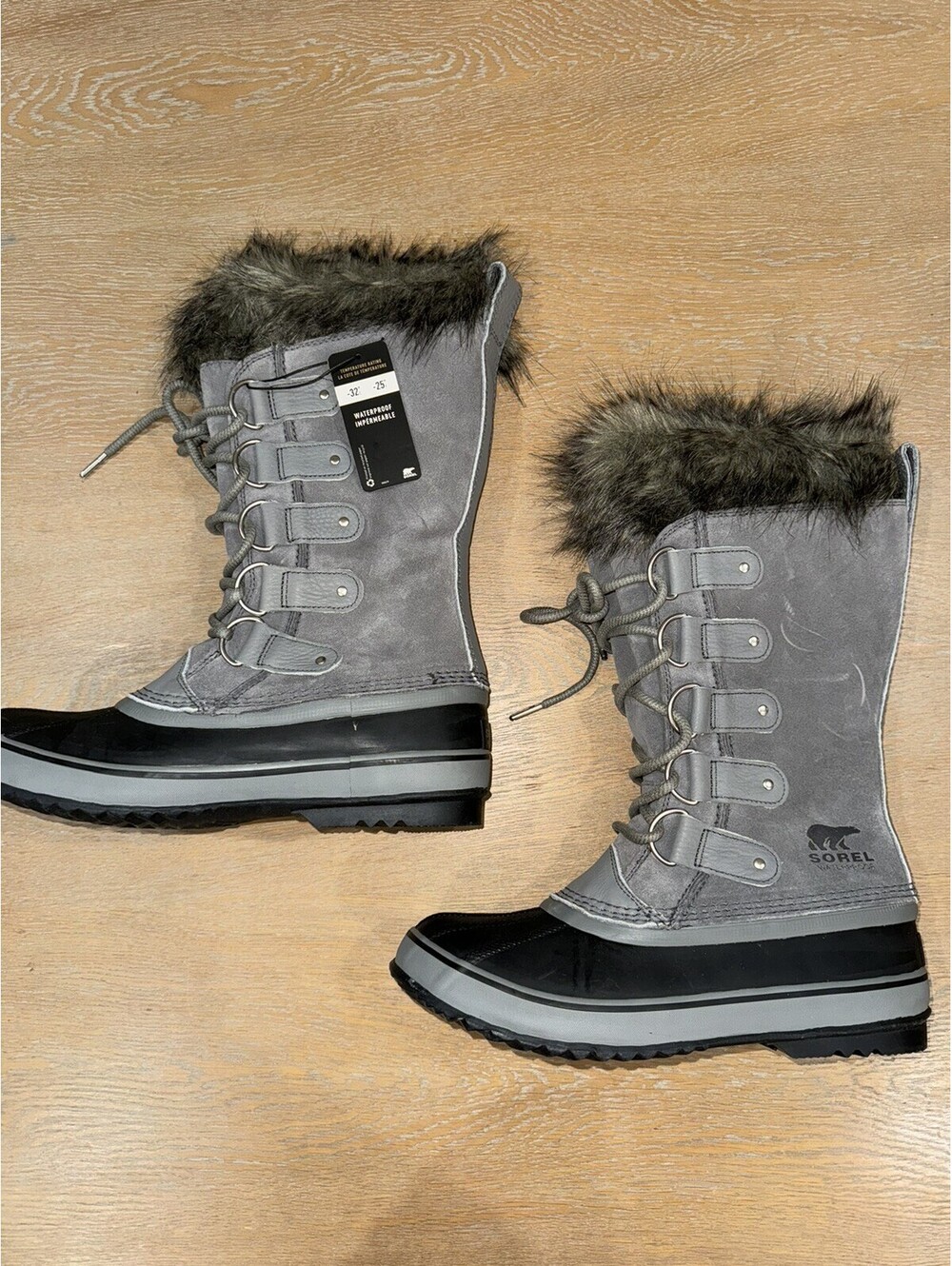 Sorel Joan of Arctic Women's Winter Boots Waterproof Quarry/Black Gray Sz 10 New